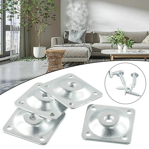 Heavy Duty Furniture Leg Brackets And Mounting Plates Set With Sturdy Metal Dowels For Couch And Table Base Upgrade No Fuss Leveling Fix Simple Weekend Repair 20 Piece Bundle