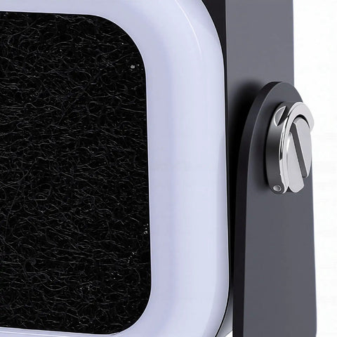 Close-up of filter on Solder Fume Extractor With 3W Glue Curing Light 15000RPM Soldering Fan Pro Grade 3 Speed