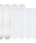 DIY Sublimation Blank Socks Kit With 2 Metal Straight Sock Jigs And 2 Pairs Of Blank Socks displayed side by side