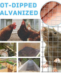 Sturdy Galvanized Hardware Cloth Wire Mesh Roll 4In X 20Ft Chicken Wire Fence For Garden Fencing Animal Barrier Poultry