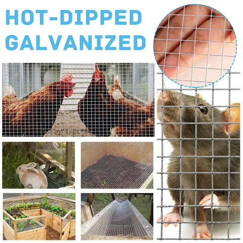Sturdy Galvanized Hardware Cloth Wire Mesh Roll 4In X 20Ft Chicken Wire Fence For Garden Fencing Animal Barrier Poultry