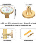 Top Shelf Round Gold Cabinet Knobs And Drawer Pulls Four Pack sleek 32mm zinc acrylic hardware with installation options.