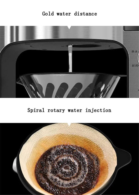 No Fuss Automatic Bean To Cup Espresso Machine With Precision Temp Control and One Touch Brewing for spiral water injection and brewing.