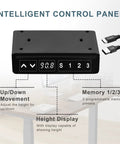 Intelligent control panel for Stylish Grey Dual Motor Electric Standing Desk Frame With Built In Usb A Plus C Charging Ports.