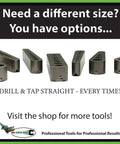 Heavy Duty US Made Steel Precision Drill Guide Keeping Holes Straight As An Arrow For 3 To 9.5 Millimeter Metric Sizes portable drill guide options.