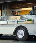 Food truck with 2 Pack 4.80-8 Trailer Tires With 8 Inch Rims 4 Lug On 4 Inch Bolt Pattern Center Bore 2.85 Inch 16.3 Inch Diameter