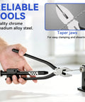 All In One Safety Wire Pliers Set 6 Inch And 9 Inch Reversible Locking Tool Carbon Steel Wire Twisting Cutter in use