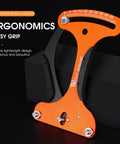 Must Have Pro Grade Aluminum Spoke Tension Meter For Bikes, Durable Wheel Tension Tool In Yellow, on black background