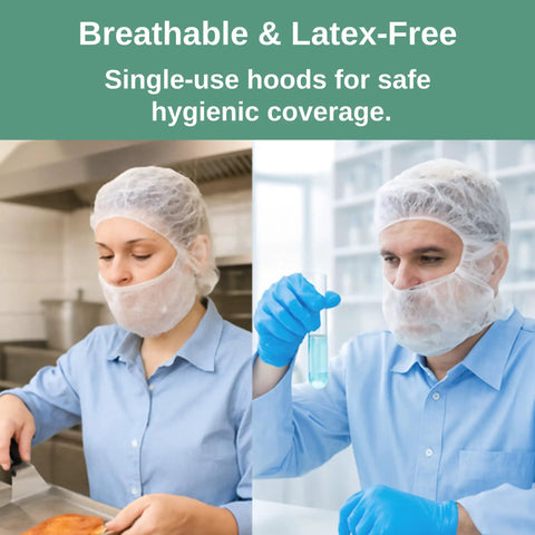Bulk Disposable Bouffant Hair Covers White Polypropylene Head Caps For Cleanroom Lab And Food Work Offer Ready To Roll hygiene protection for food prep and lab work.