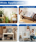 Wide application of furniture: plant stand, desktop bookshelf, shoe stool, and baby bed for versatile home use.