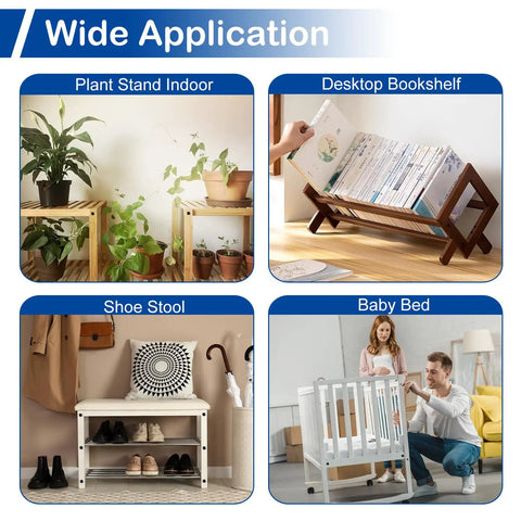 Wide application of furniture: plant stand, desktop bookshelf, shoe stool, and baby bed for versatile home use.