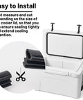 Durable Cooler Lid Gasket Replacement For Yeti 20Qt And 45Qt Also Fits RTIC 20Qt And 45Qt Black Seal that keeps ice longer, cut to fit