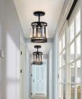 Image of Four Light Farmhouse Pendant Chandelier For Dining Room And Kitchen Island Modern Black Crystal Lights Over Table