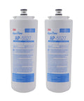 Two Aqua-Pure Sink Reverse Osmosis Replacement Water Filter Cartridges AP5527 For AP-RO5500, front view showing labels.