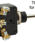 30 Amp 3 Way Push Pull Switch For Auto Dash Lights Parking Lights And Headlights Universal Mount Fits Seven Sixteenth Inch Panel Hole In Panels Up To One Quarter Inch Thick With Screw Terminal Contacts, black threaded handle