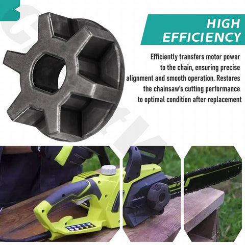 Two Pack 612313001 Chainsaw Sprockets For P548 Models Replacement Parts Built Tough With Metal Construction Fits Select Chainsaws Easy Install Long Lasting Gear To Keep Your Cutters Spinning. Metal chainsaw sprocket shown with P548 replacement use.