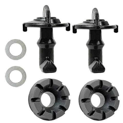 Hood Latch Toggle And Grommet Kit For Polaris RZR 570 800 S XP 900 2 Pack Built With ABS And Rubber, black components