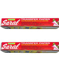 Front view of Wax Free Transfer Tracing Paper Set Graphite And White Rolls 12 Inch By 12 Foot Each One Roll Per Color Perfect For DIY Projects On Paper Wood Fabric Canvas And Metal.