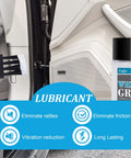 4oz Go To Multi Purpose Lithium Grease For Metal Parts That Take Heat And Wear High Temp Automotive Lubricant With Brush Applicator applied to car door hinge