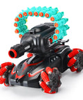 Remote Control Foam Dart Tank That Shoots Darts, Includes 16 Foam Darts, RC Stunt Vehicle For Kids Aged 7 To 11, Red