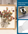12 Pack Photo Frame Clips Picture Hanger Fastener Artwork Back Plate Fixing Hardware Metal Spring Turn Clip Silver Tone 35x13mm