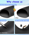 Comparison of heavy duty thick rubber and TR87 angled valve for two pack 4.80 4.00 8 inch inner tubes heavy duty high air tightness.