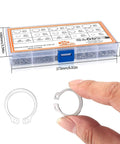300 Piece Retaining Ring Set With Internal And External Snap Rings In Stainless Steel Circlip Retention Rings 18 Size Assortment For Grooved Shafts Pins And Studs Durable Rust Resistant And Easy To Use