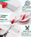 Heavy Duty Garage Door Seal Top And Sides 36Ft White Flexible TPE Self Adhesive Weather Stripping Kit shown in close-up
