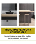 Heavy Duty 16 Inch L Bracket Shelf Support for countertops and sinks in modern kitchen installation