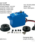 Beefed Up 8Kg Sail Winch Servo With 360 Degree Rotation High Speed 0.40s showcasing components and metal gear parts