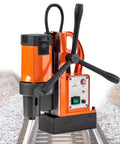 Heavy Duty Magnetic Drill Press For Steel Iron 110V Portable Corded Hole Boring Machine with multi speed settings and 1700W motor.