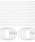 50 Pack Wire Keychain Cables 12 Inch Plastic Coated 1.5mm Stainless Steel Key Ring Loops For Hanging Luggage Tags And ID Tags And Travel Accessories Silver