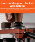 Keep Your Shot Prep Crisp With This Solid Tiered Espresso Tamper Station And Knock Box Organizer Universal 51 To 58 Millimeter Portafilter Holder Natural Wood Coffee Bar Organizer Setup with precise horizontal support.