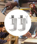Heavy Duty 304 Stainless Steel C Clamp Set Of 2 with 45 mm jaws shown in woodworking environment, ideal for garage or shop.