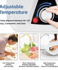 Adjustable temperature dial on Top Shelf Under Sink 1500W Electric Mini Tank Water Heater for optimal hot water control.