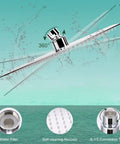 High Pressure 8 Inch Rainfall Filter Shower Head With Replaceable Cartridge Chrome Square Mount and features