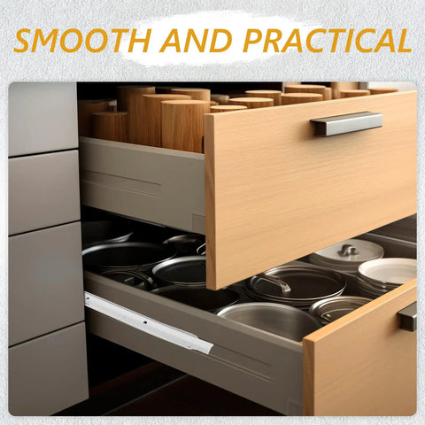 Heavy Duty Steel Drawer Slides Easy Installation Two Pairs With Smooth Operation And Quiet Performance For Kitchen Cabinets And Drawer Furniture Sliding Tracks, open kitchen drawer