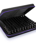 120 Bottle EVA Essential Oil Storage Case With Foam Insert Hard Shell Travel Organizer Bag open showing bottles inside