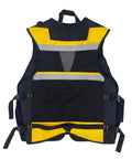 Reflective Safety Tool Vest With Multiple Pockets And Zipper Heavy Duty Work Vest For Electricians And Carpenters
