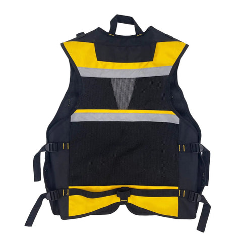 Reflective Safety Tool Vest With Multiple Pockets And Zipper Heavy Duty Work Vest For Electricians And Carpenters
