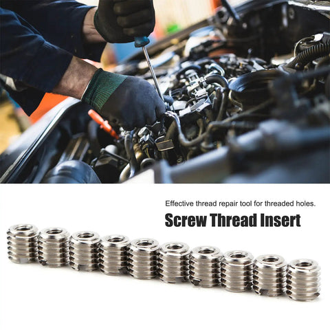 Top 10Pc Reducing Nut Thread Insert Kit Made From Durable 303 Stainless Steel Fix Stripped Holes Like A Pro In Cars And Machinery With Strong M4x0.7 Female By M8x1.25 Male Fit For Any Heavy Duty Repair Job Right Now. 10pc 303 stainless steel thread inserts, M4x0.7 to M8x1.25, for car engine repair