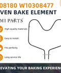 2600W 240V Oven Bake Element Replacement For Whirlpool Ovens Easy Install Durable Build Fits WP308180 W10308477
