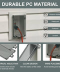Wicked Tough 1 Gang Outdoor Outlet Cover Type 3R Weather Resistant Replacement For Wet Locations Heavy Duty Recessed Electrical Box Plate showing installation with wiring.