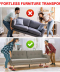 No Sweat Heavy Duty Furniture Mover Sliders With Braked Swivel Wheels and 360 Degree Turn Anti Grip Footpads for gliding couches effortlessly.
