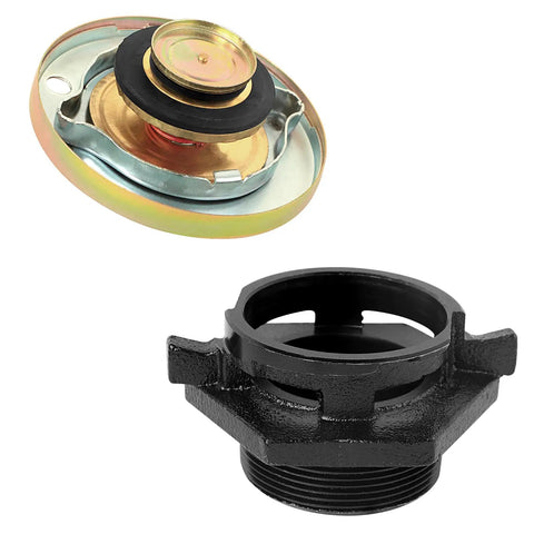 Vented Diesel Transfer Tank Cap With Threaded Neck And Two Inch Base shown separately, showcasing the vented gas fill lid and 2-inch bung fit.