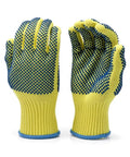 Yellow Medium Kevlar Knit Cut Resistant Work Gloves For Tough Jobs ANSI Rated Hand Protection From Glass Sheet Metal And Sharp Objects