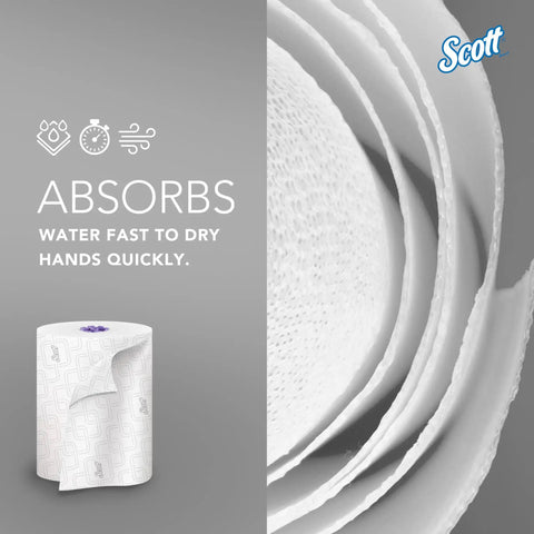 Heavy Duty High Capacity Hard Roll Paper Towels With Elevated Design And Absorbency Pockets shown in detail and full view