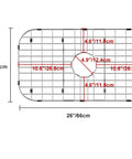 26 Inch By 14 Inch Kitchen Sink Grid Protectors Set Heavy Duty Stainless Steel Bottom Grid With Center Drain Hole dimensions