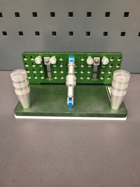 Heavy Duty T6061 Aluminum Belt Grinder Knife Jig Straight Workhorse Precision Cnc Machined with adjustable clamps and screws.