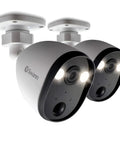 Pair of 1080p Full HD Indoor Outdoor WiFi Security Cameras With Spotlight No Hub Needed Waterproof Weatherproof Design